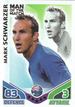 Mark Schwarzer Australia 2010 World Cup Match Attax Man of the Match #251